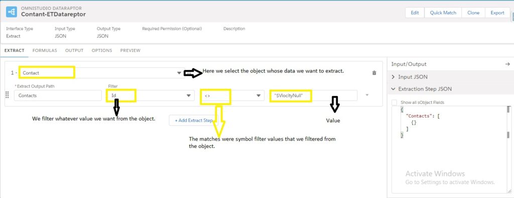 Here we are fetching the data from the database through datapreter.