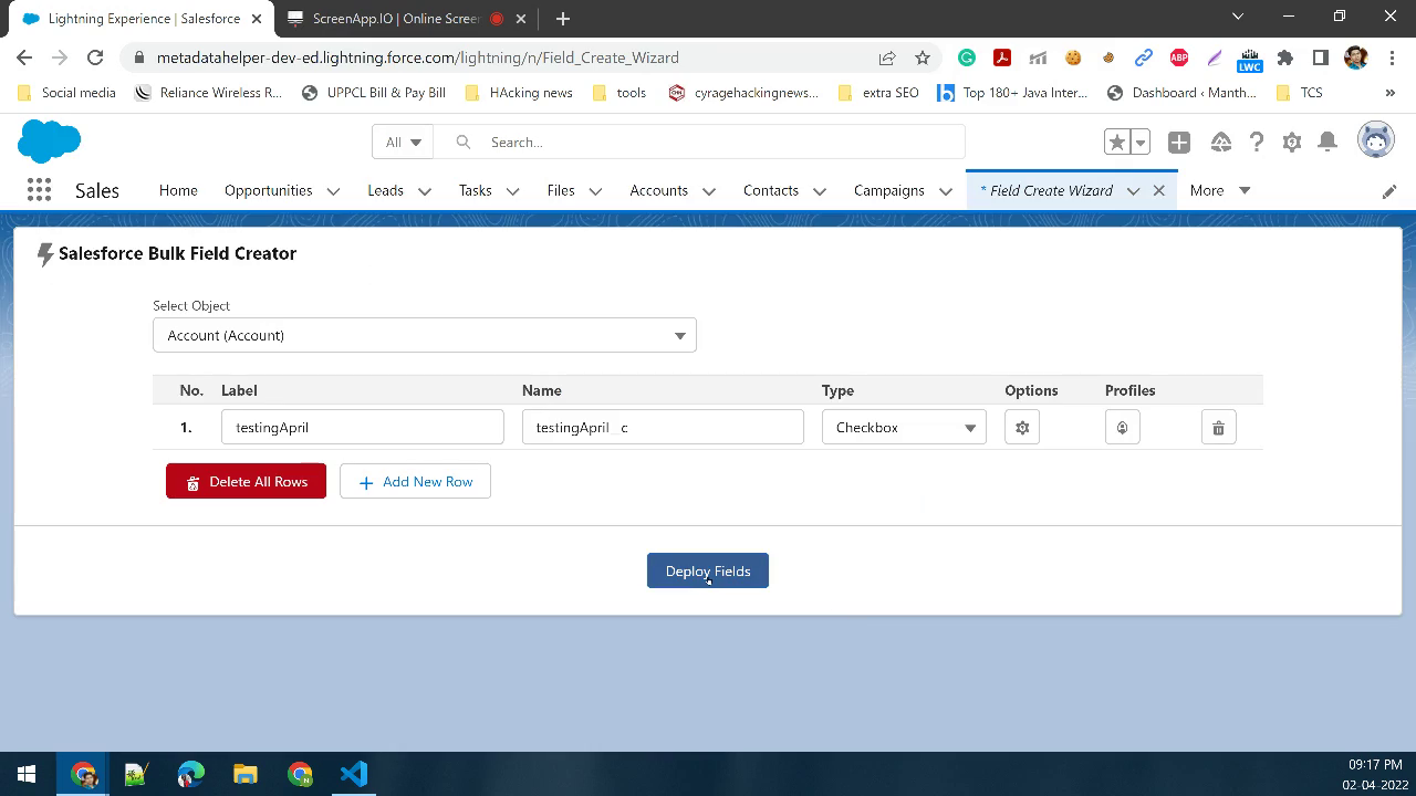 Bulk Field Creator - MetaHelper