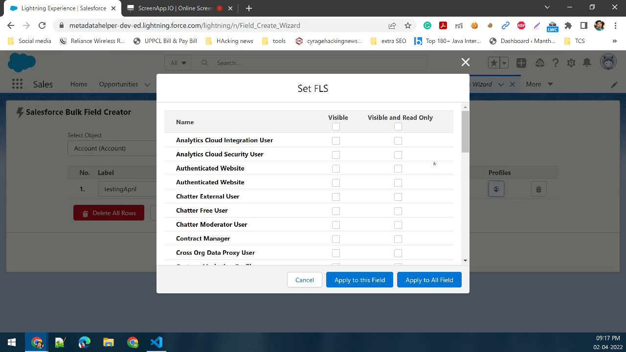 Bulk Field Creator - MetaHelper