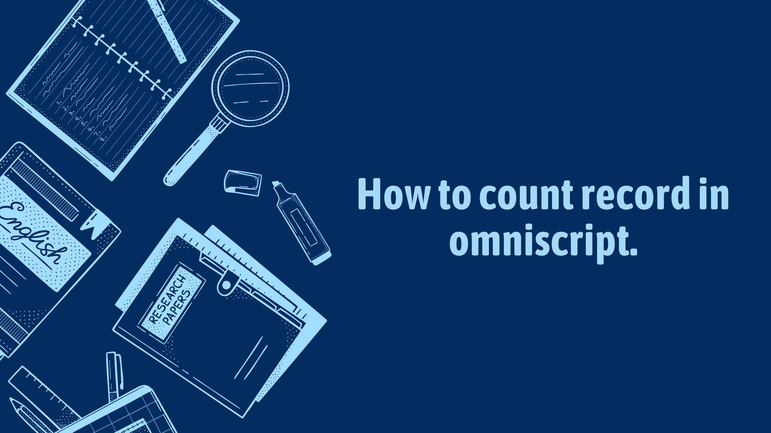 How to count record in omniscript.